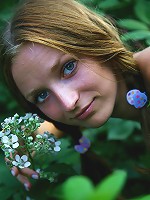 Naked girl on the lane