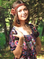 Posing naked outdoor