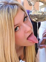 Danielle plays in her new dress