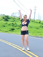 Danielle shows off her big tits