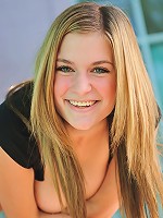 Danielle plays with her new toy