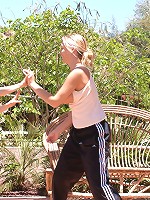 Fiona Luv play fights with Alison