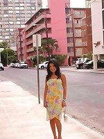 Jezebele flashes by the pool