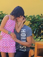 Mishka sucks on a hard cock