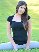 Orianna plays in a public park