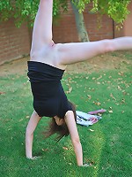 Orianna plays in a public park