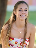 Tara does a flip in the park