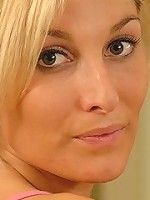 Sarah fist fucks in the bathroom