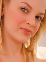 Horny Bree Daniels wears off her yellow tops and panties revealing her suckable big boobies and spreading her pretty shaved pussy