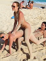 Passion Paradise Babes Crazy on Public Beach