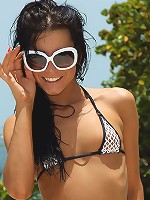 Tanner Mayes in Fishnet Bikini