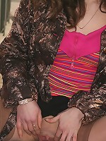 Sexy teen outdoors with no panties