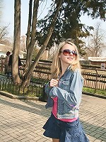 Naughty teen, outdoors with no panties on