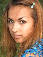 Teen plays naked in the river