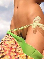 Sexy teen gets naked outdoors