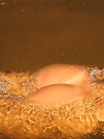 Cute teen gets naked outdoors