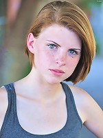 Aubrey being shy and slowly takes off clothes