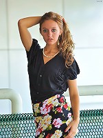 Summer gives upskirt glimpses