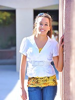 Chloey walks around in public and strips nude