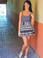 Rebecca flashing her tits outdoors