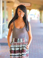 Rebecca does upskirts outside