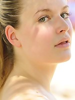 Danielle on the playground topless with a dildo in her pussy