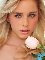 Angelic Kara bent over on the couch gets naughty stretching her tight ass and pussy