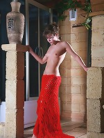 Small titted brunette teen Nata spreading her legs