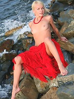 Naturally blonde teen with vey sexy tanlines on her body