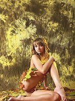 Petite cute blonde shows her shaved pussy