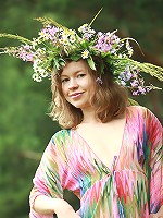 Beautiful small breasted teen posing nude on the meadow