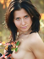 Small breasted perfectly shaved brunette girl