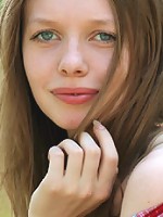 Skinny tall small breasted girl getting nude on the beach