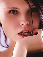 Without any distracting jewelries nor clothing, Arkida's magnificently large and luscious breasts with puffy nipples take the centerstage along with her enticing willowy physique.