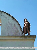 Carefree babe with slender, athletic figure.