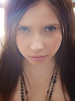 Youthful babe with pale complexion and mesmerizing beauty.