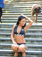 Nubiles.net Bailey Ryder - Daring Nubile in sexy mini skirt flaunts her pussy on outdoors