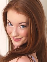 Nubiles.net Ginger Sweets - Long haired siren takes off her jeans and gives herself a sweet finger fuck