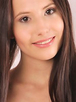 Nubiles.net Vanessa Sky - Hot babe strips off her shorts and bangs her pussy with her fingers