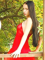 Girl taking off her dress