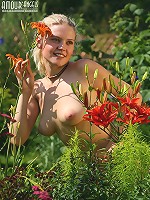 Cute teen in the garden