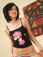 Nubiles.net Tanichka - Leggy teen Tanichka spreads her ass revealing her pussy and tight ass hole on the couch