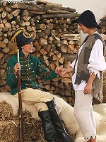 Kari and Susan - Lesbian soldier seduces hot peasant