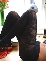 Blonde busty Stacy Silver in hot stockings office sex